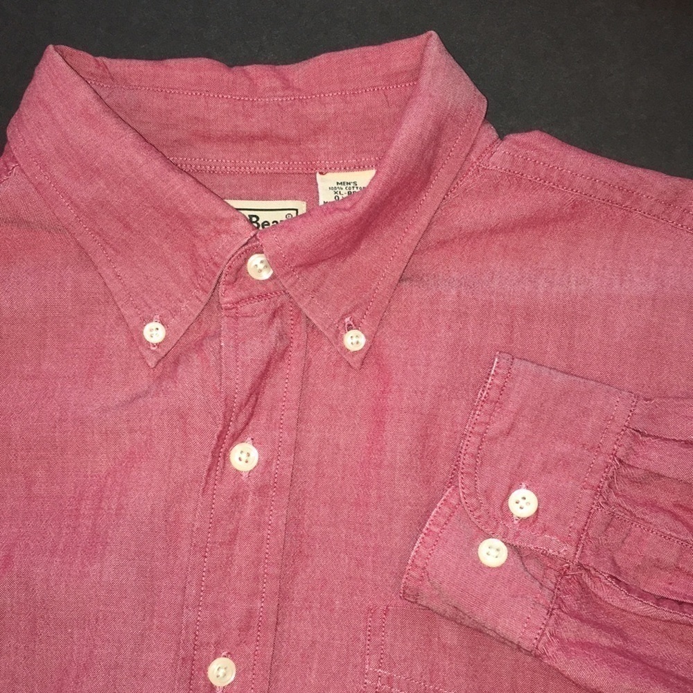 LLBean light red long sleeve size XL Free with $20 purchase